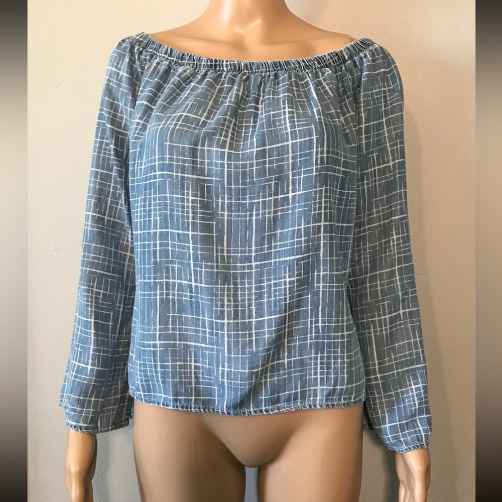 Cloth & Stone Women's Blouse Size S Off The Shoulder Flared Sleeve Flowy Tunic
